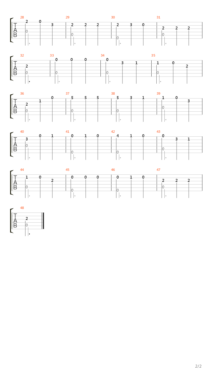 Spanish Romance吉他谱