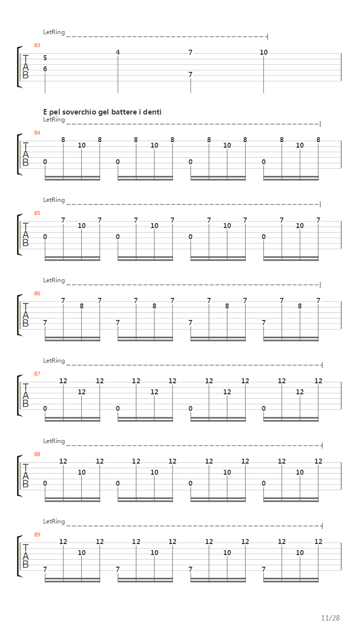 Concerto No 4 In F Minor Op 8 Rv 297 Winter吉他谱