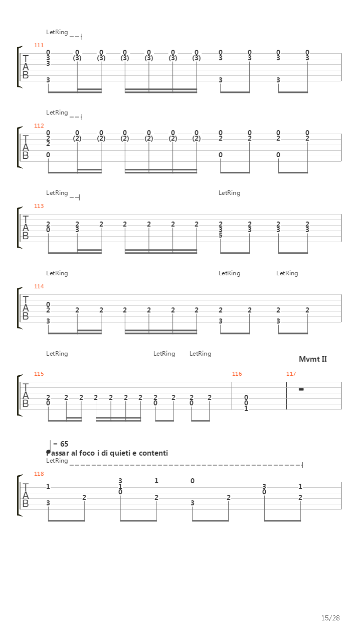 Concerto No 4 In F Minor Op 8 Rv 297 Winter吉他谱