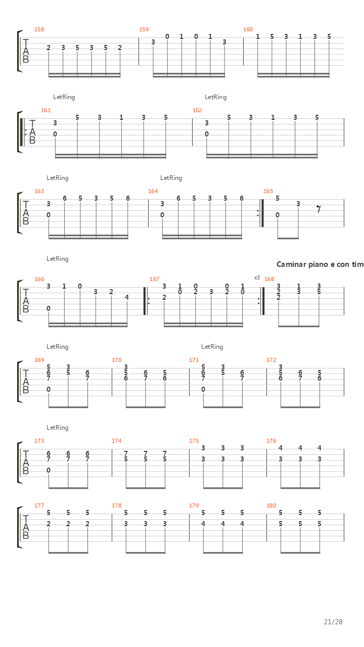 Concerto No 4 In F Minor Op 8 Rv 297 Winter吉他谱