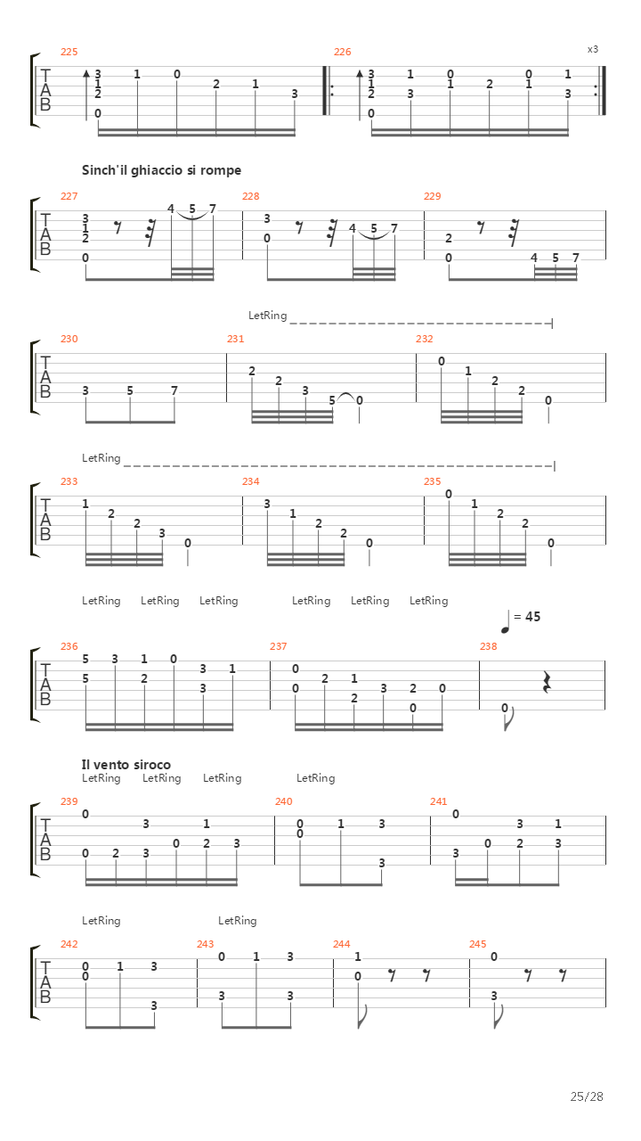 Concerto No 4 In F Minor Op 8 Rv 297 Winter吉他谱