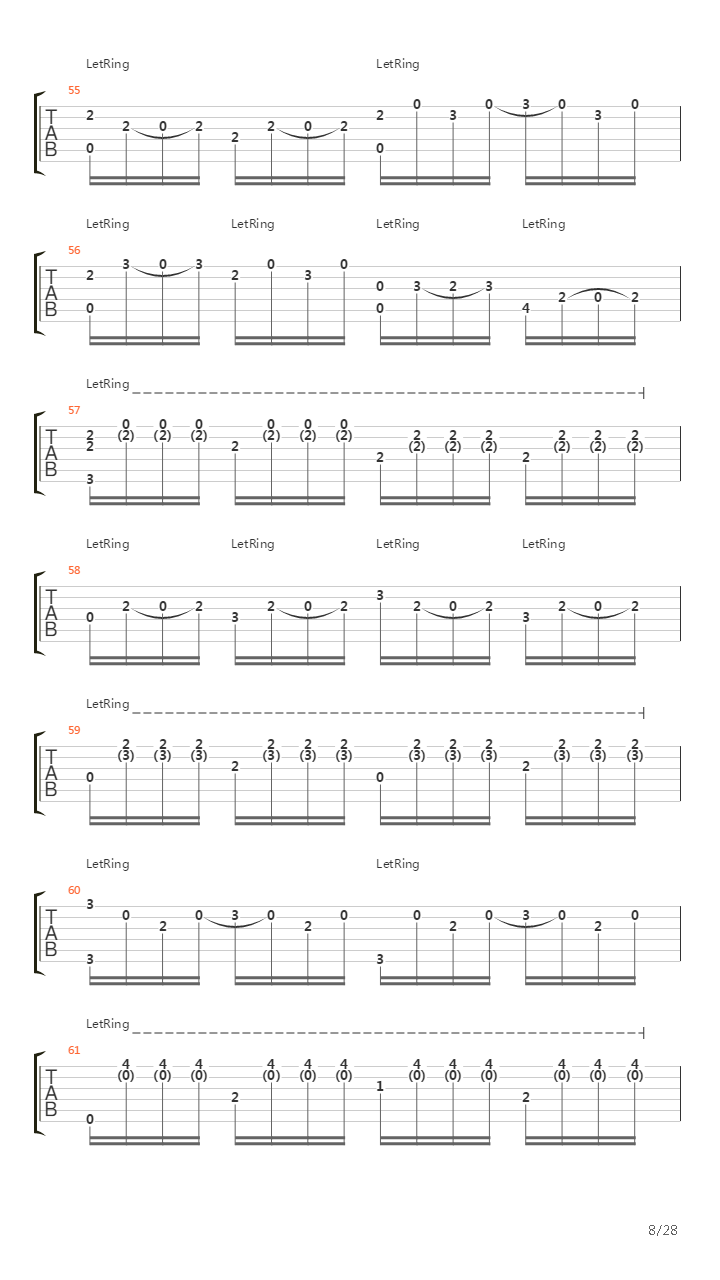 Concerto No 4 In F Minor Op 8 Rv 297 Winter吉他谱