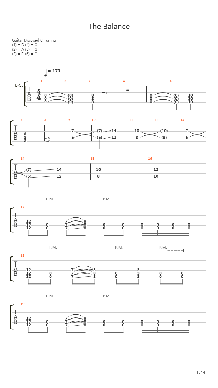 The Balance吉他谱
