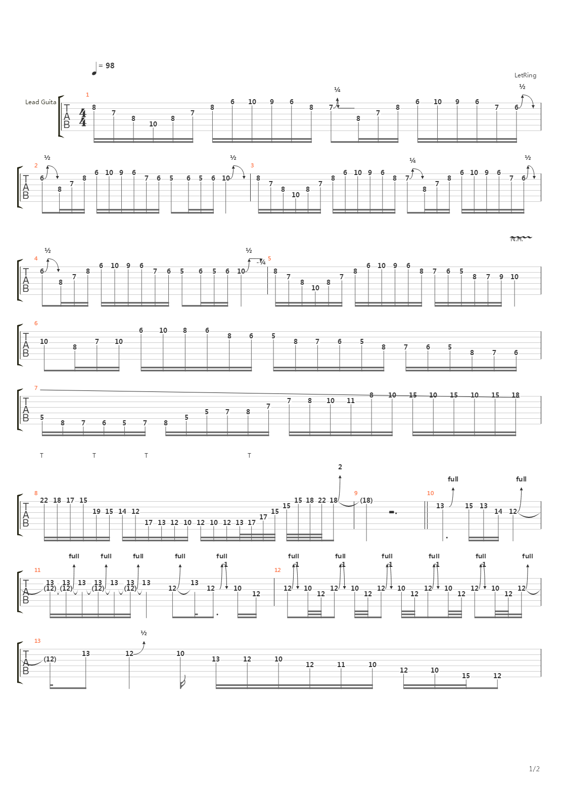 Paradigm吉他谱