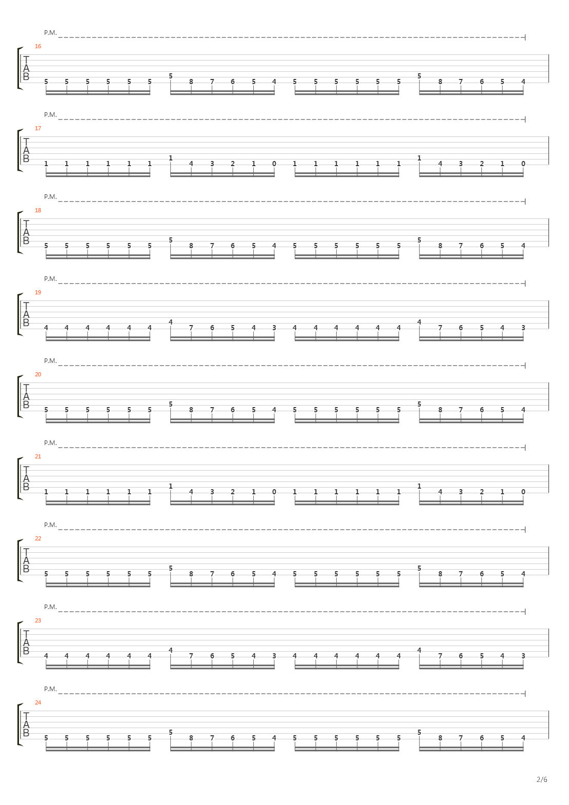 Paradigm吉他谱