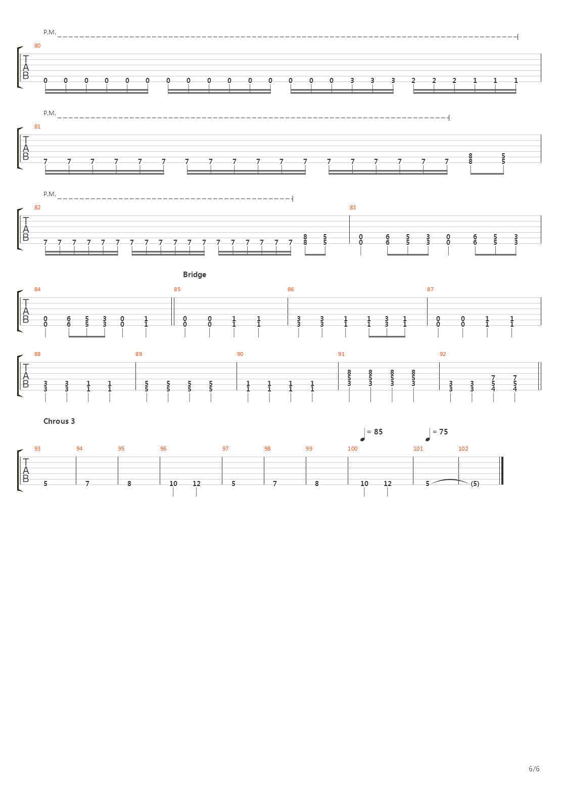 Paradigm吉他谱