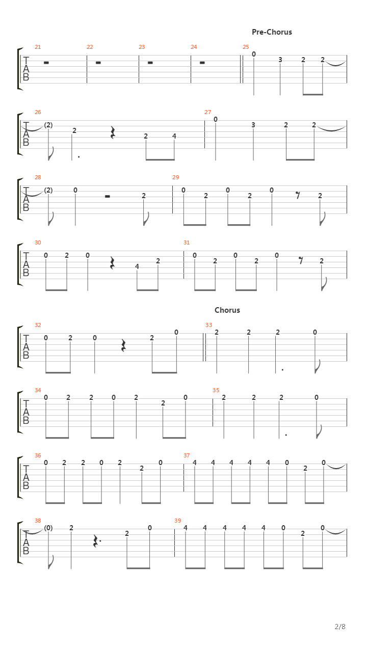 Run吉他谱