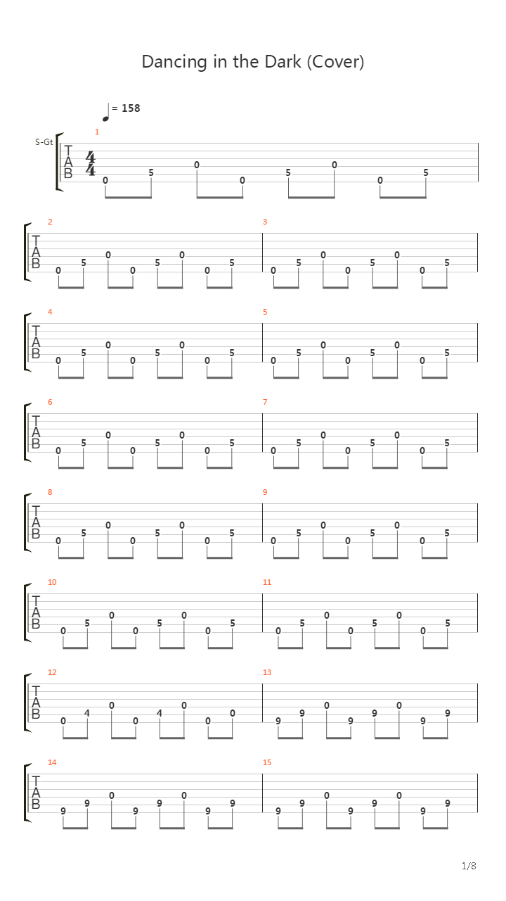 Dancing In The Dark吉他谱