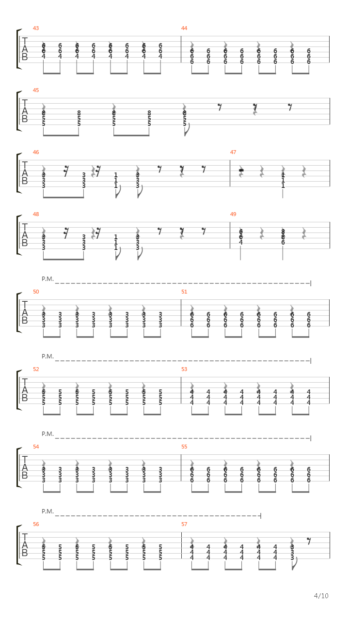 In The End吉他谱