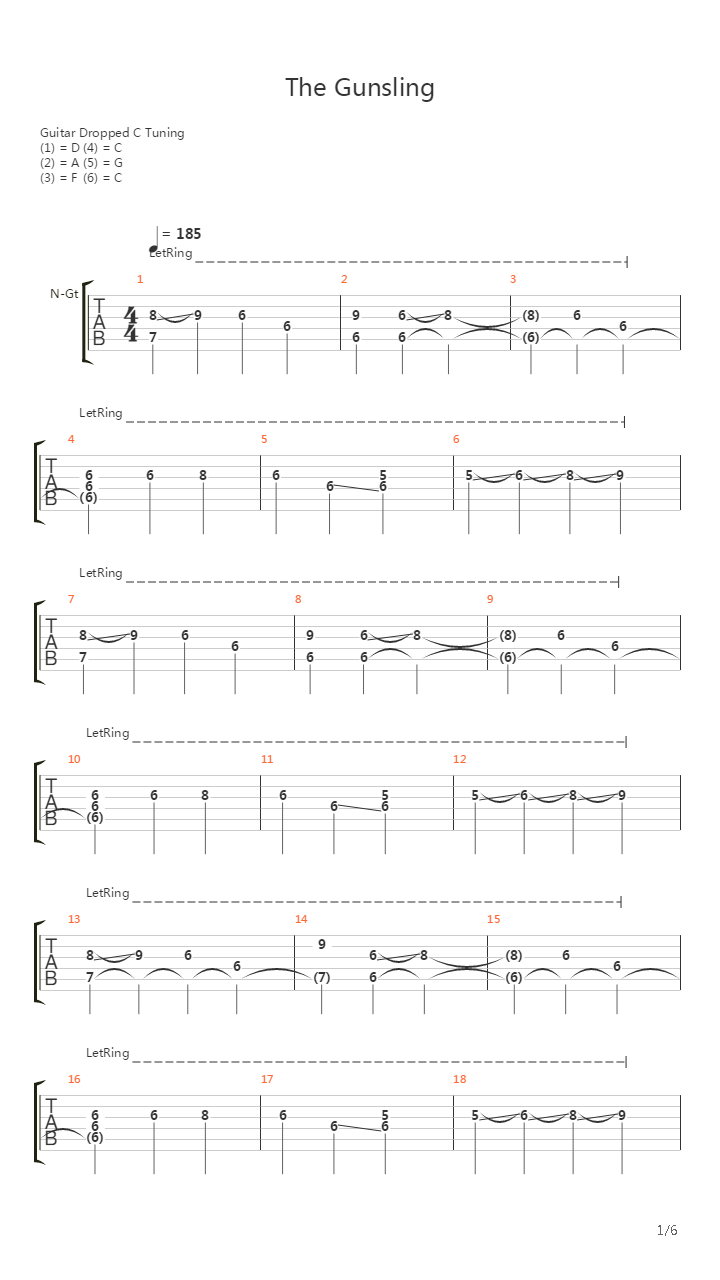 The Gunsling吉他谱