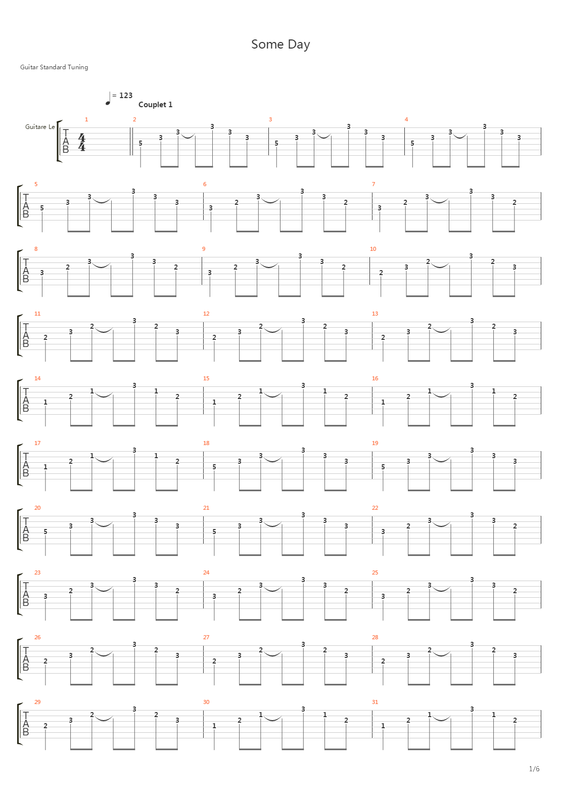 Some Day吉他谱