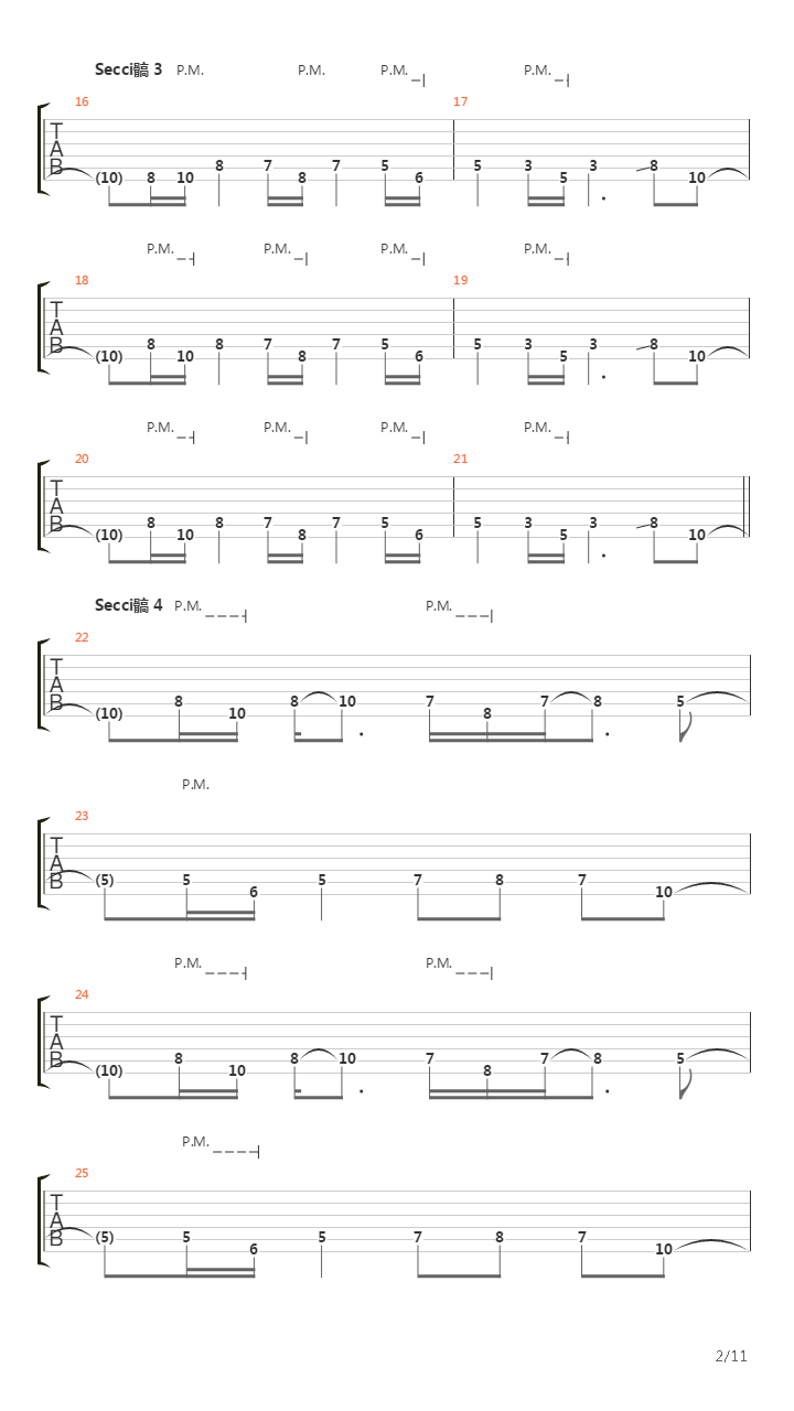 Cabs吉他谱