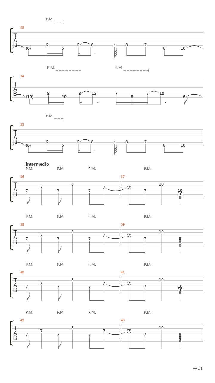 Cabs吉他谱