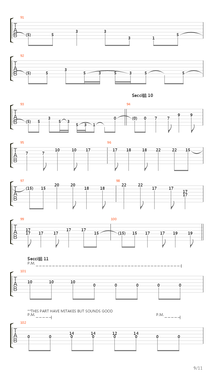 Cabs吉他谱