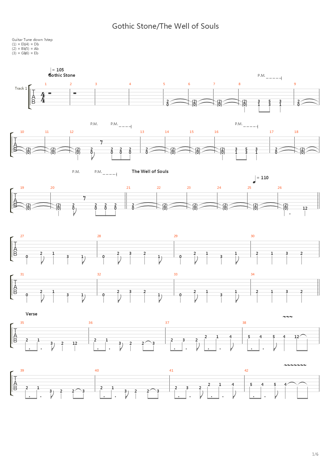 Gothic Stonethe Well Of Souls吉他谱