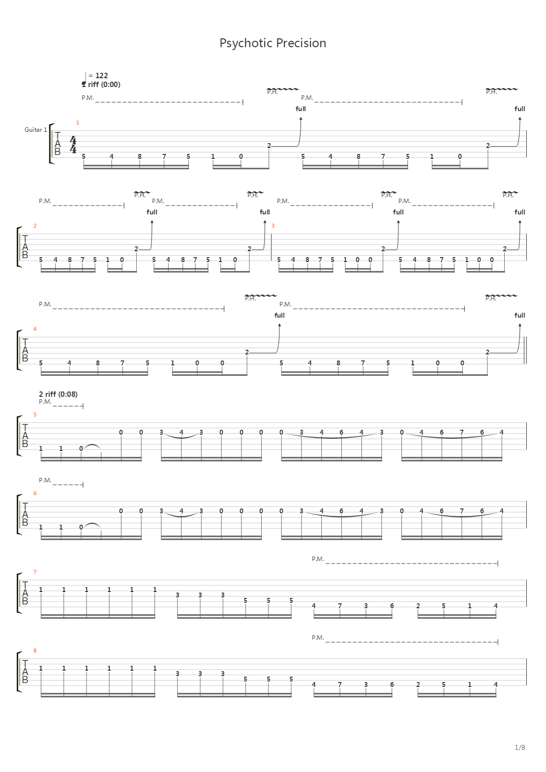 Psychotic Precision吉他谱