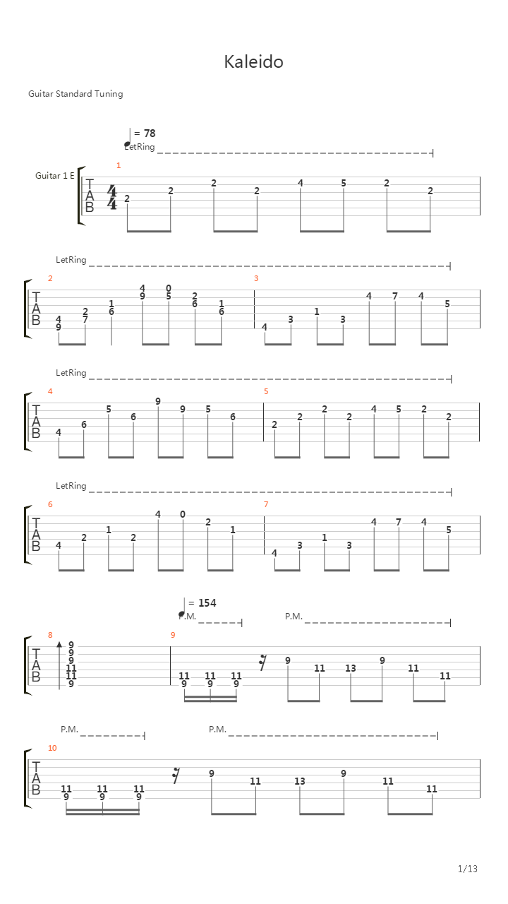 Kaleido吉他谱