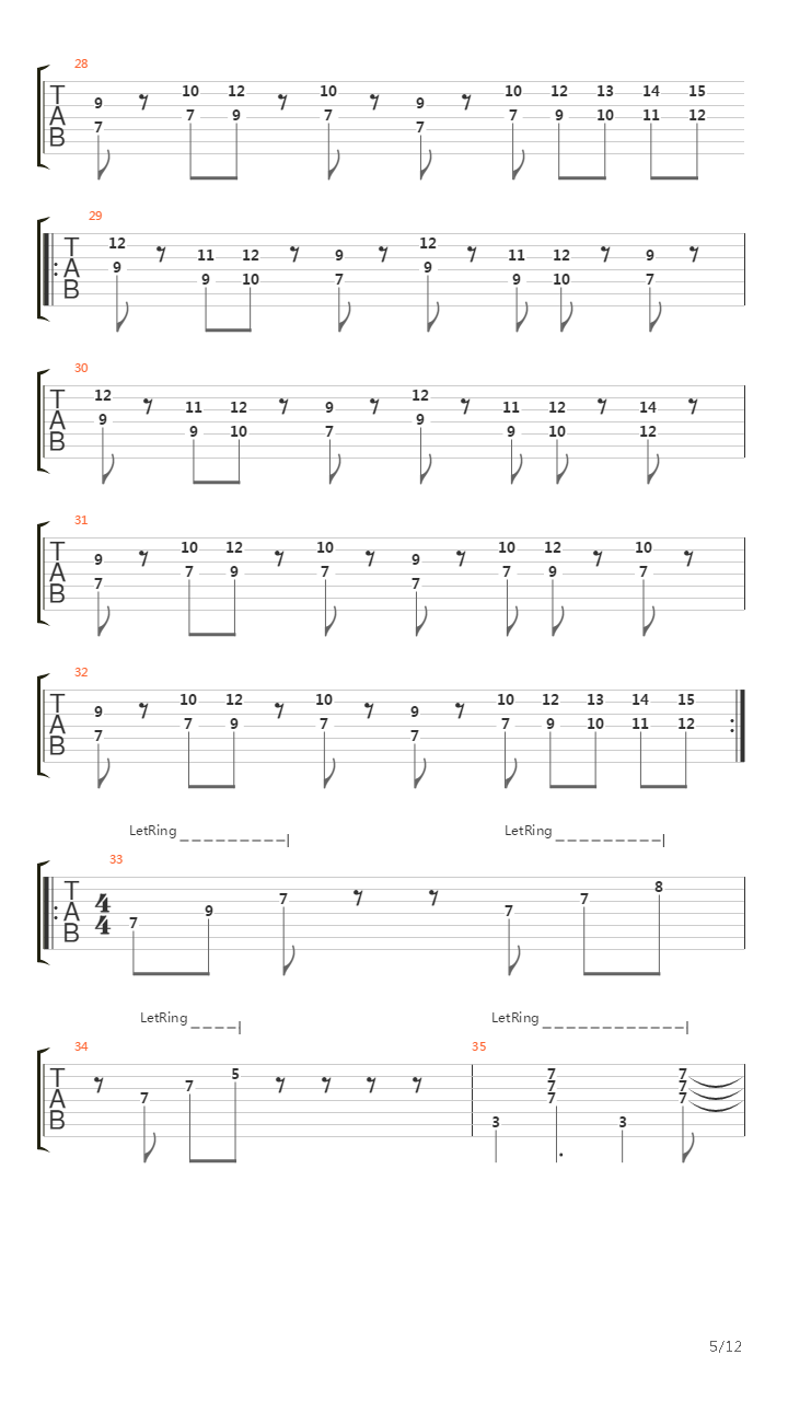 Earthen吉他谱