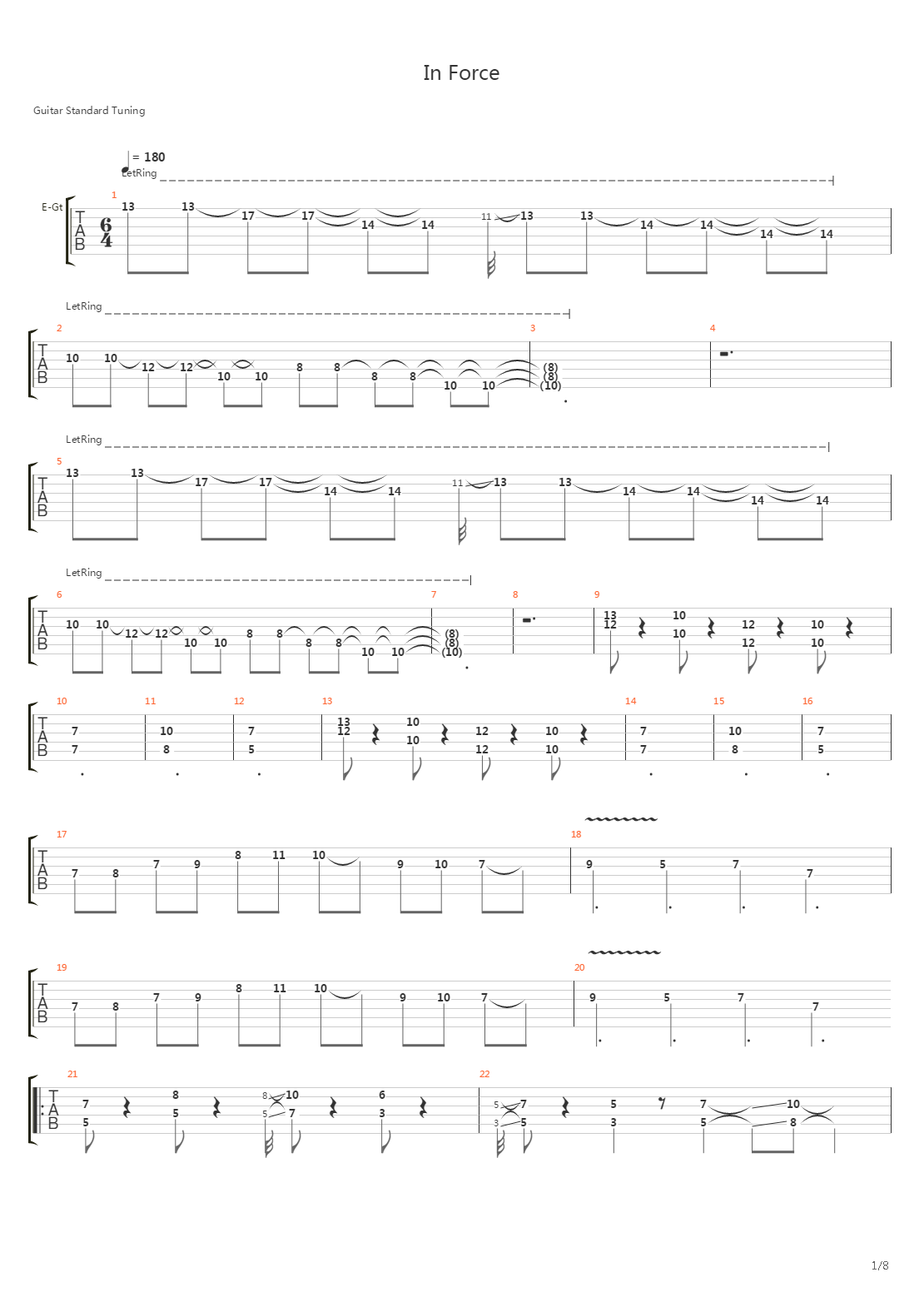 In Force吉他谱