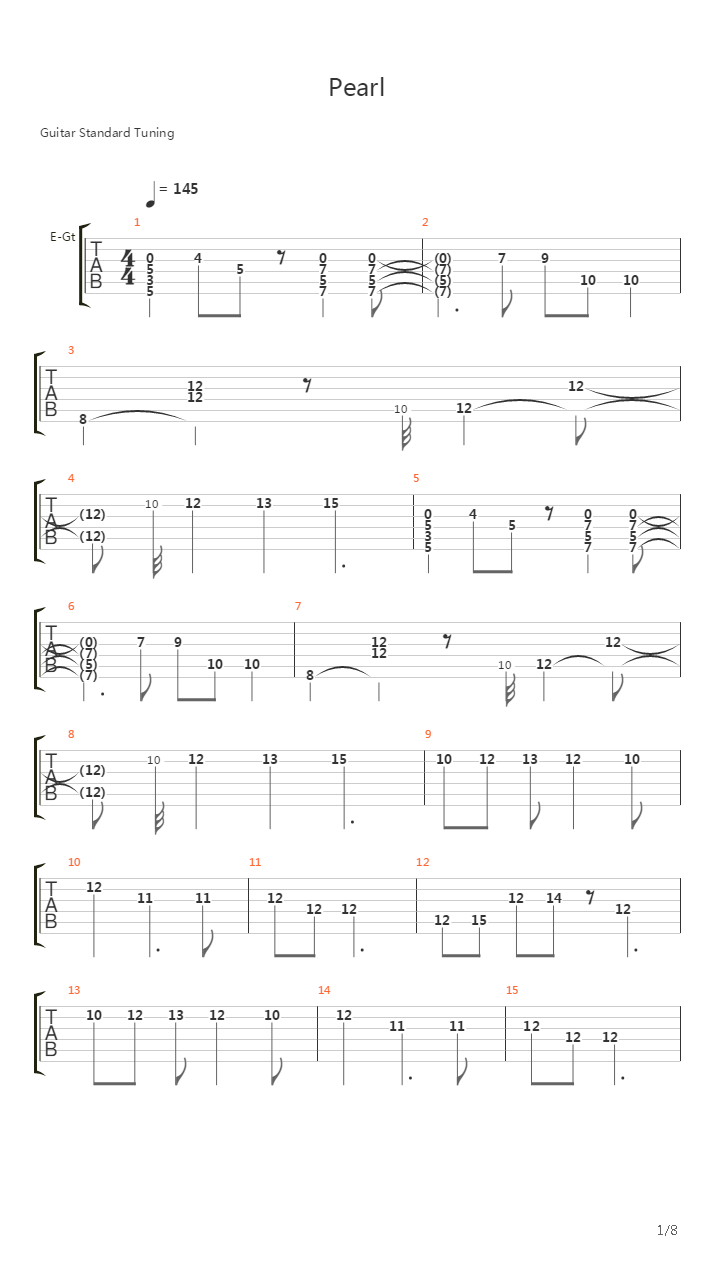 Pearl吉他谱