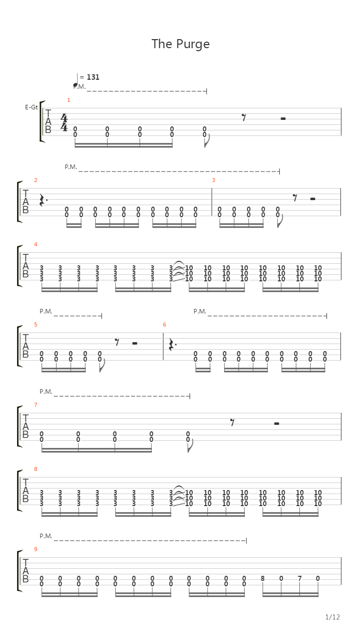 The Purge吉他谱