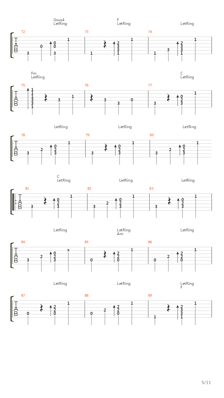 I Will Follow You Into The Dark吉他谱