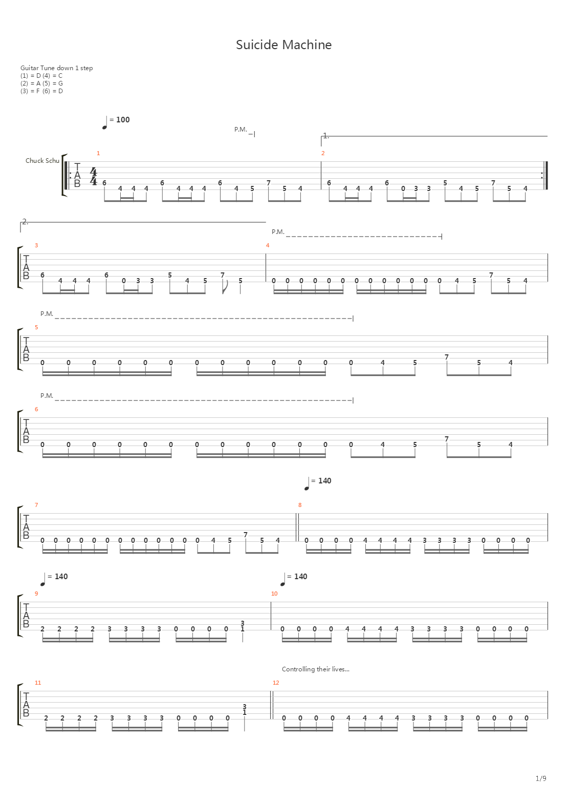 Suicide Machine吉他谱