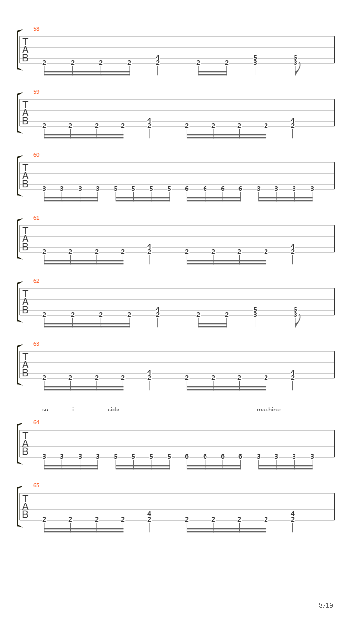 Suicide Machine吉他谱