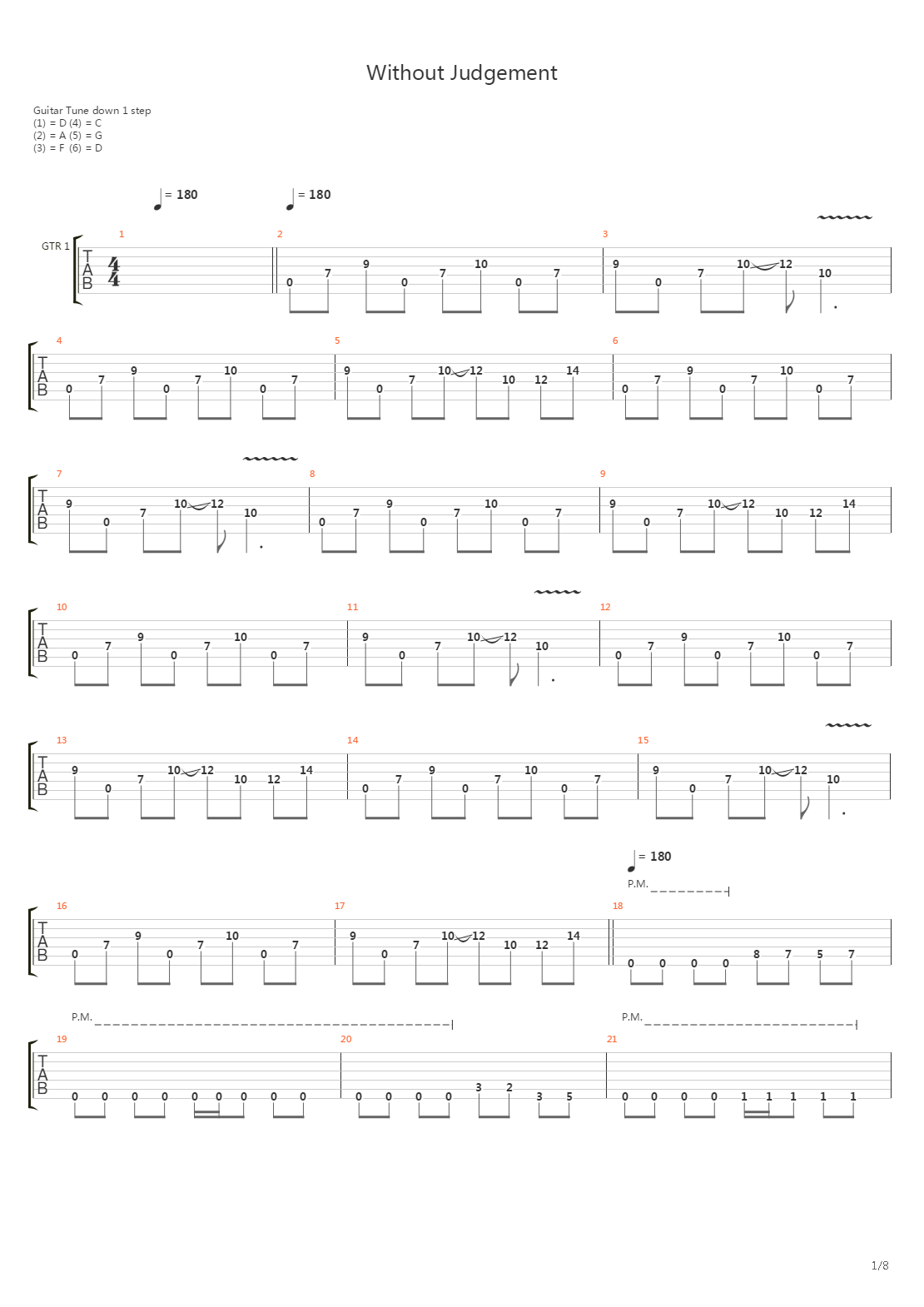 Without Judgement吉他谱