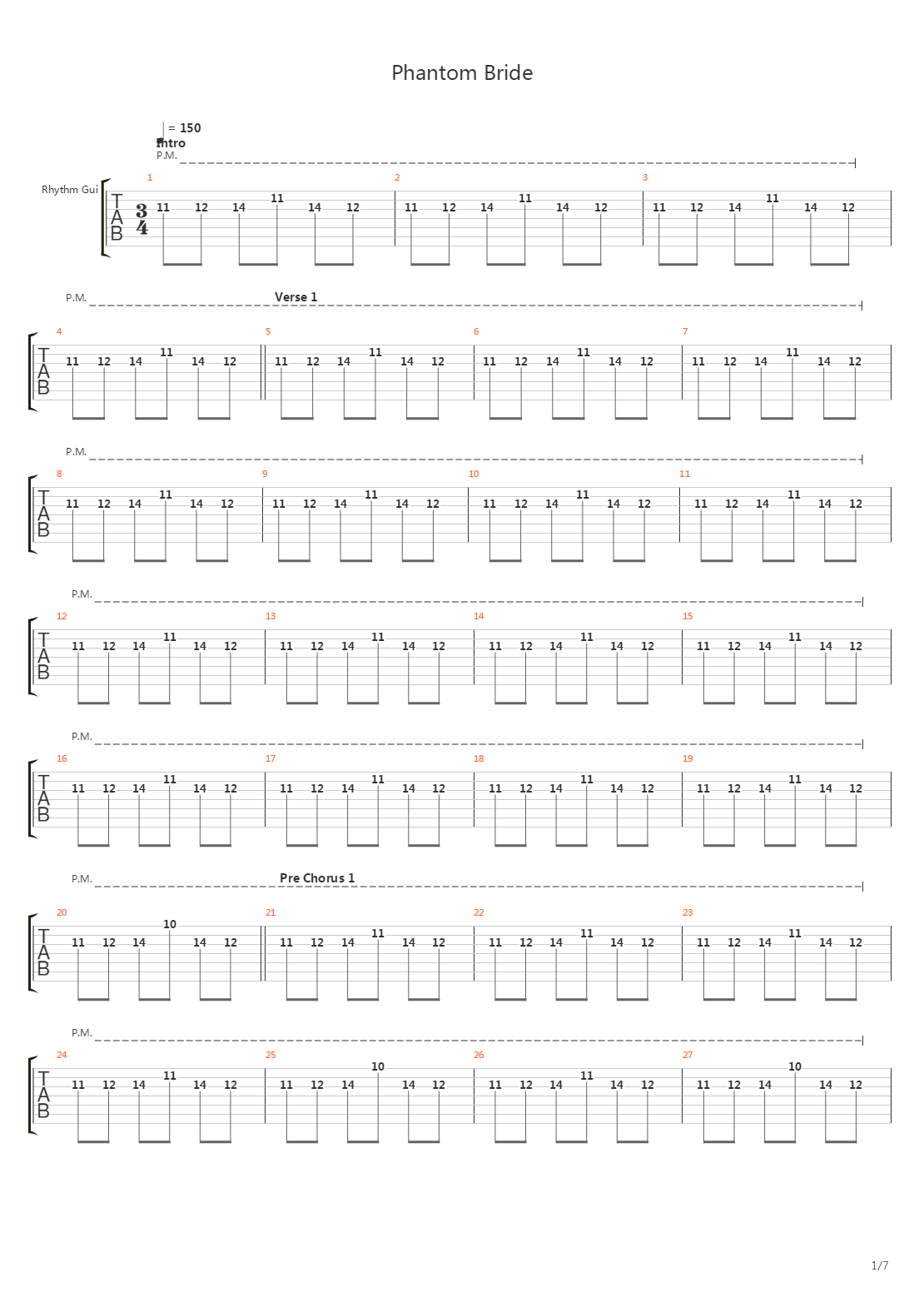 Phantom Bride吉他谱