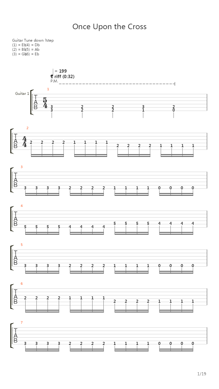 Once Upon The Cross吉他谱