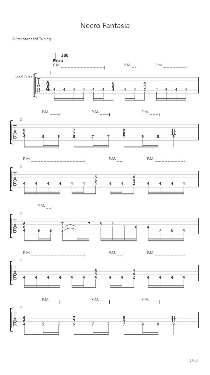 Necro Fantasia吉他谱
