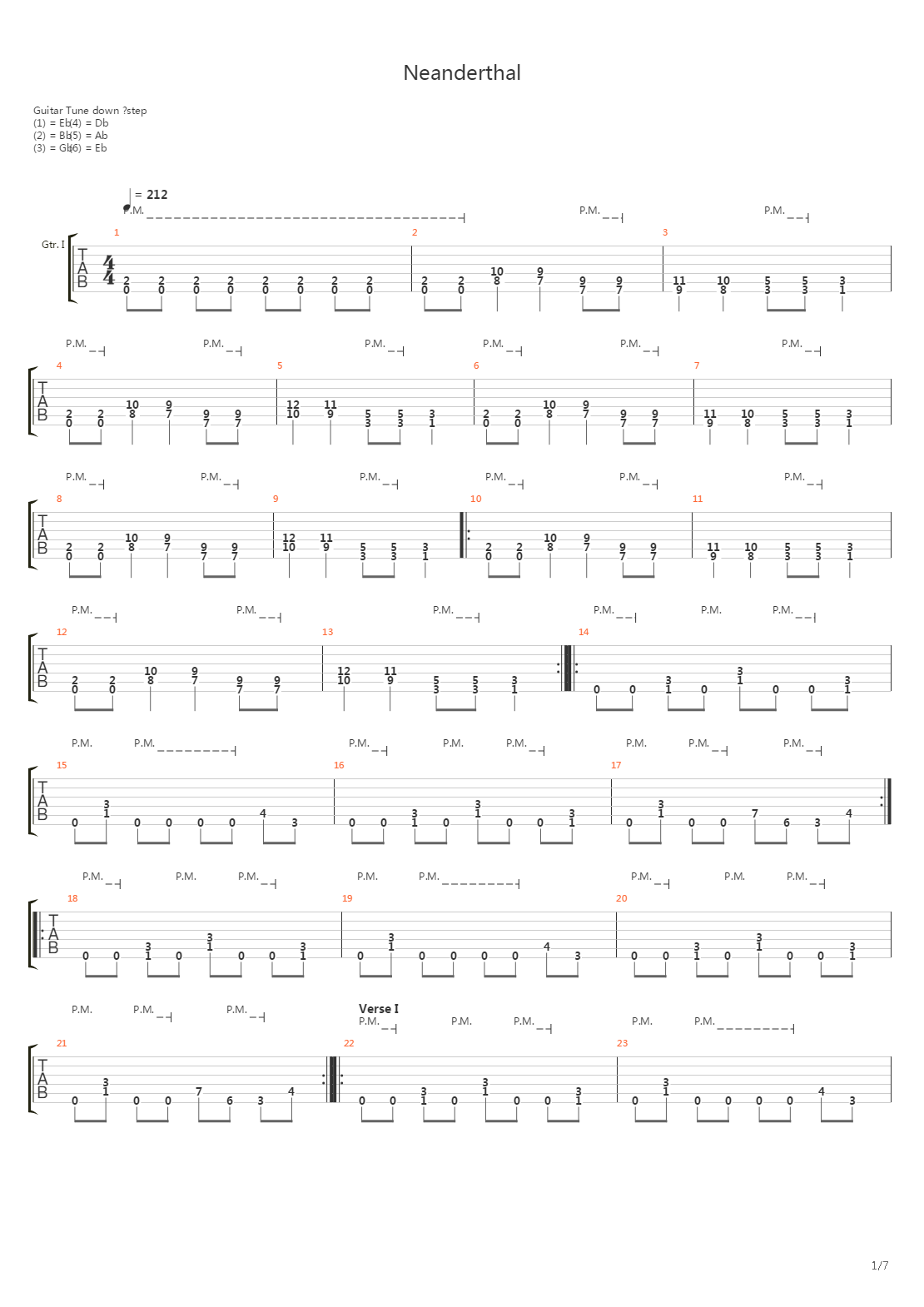 Neanderthal吉他谱