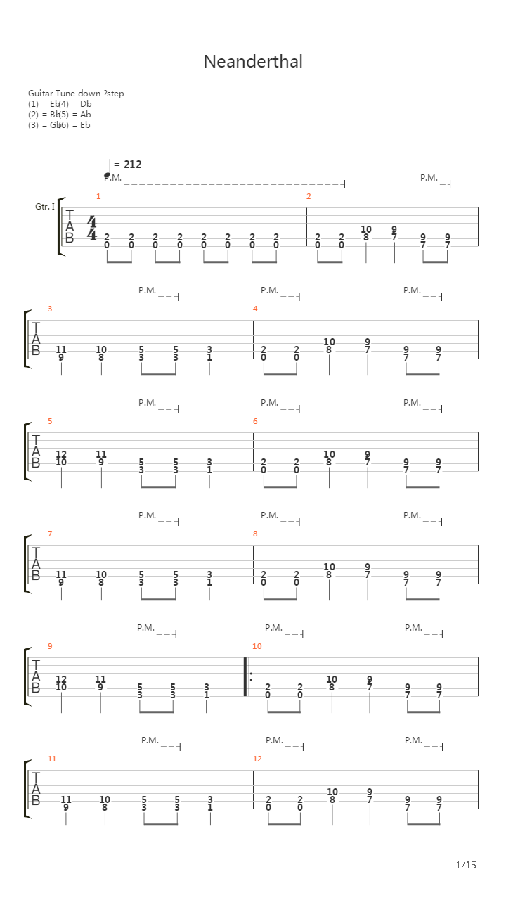 Neanderthal吉他谱
