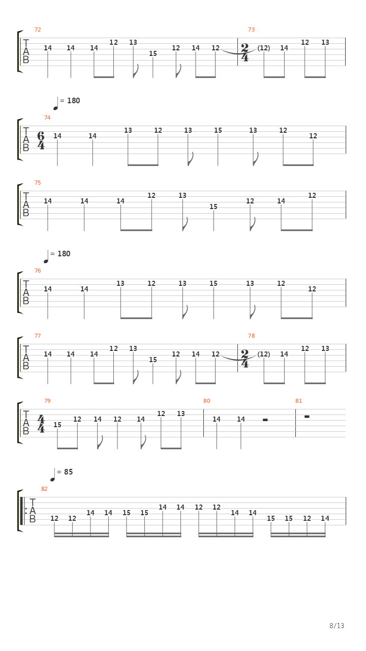 The Final Stands吉他谱