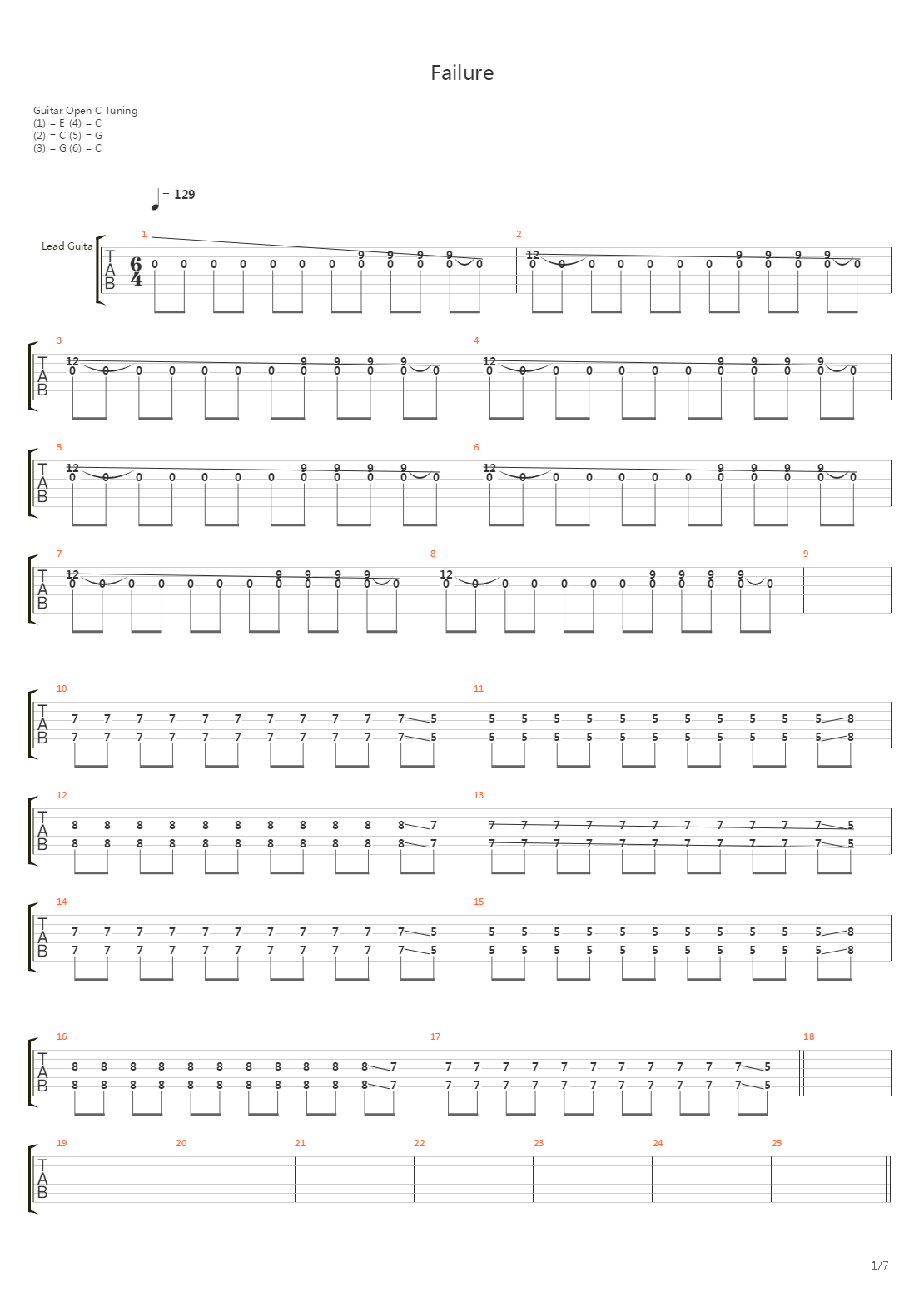 Failure吉他谱