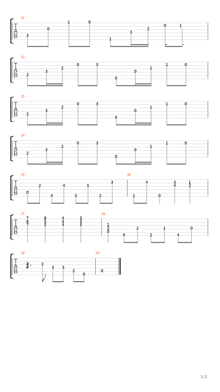 Gypsy Etude吉他谱