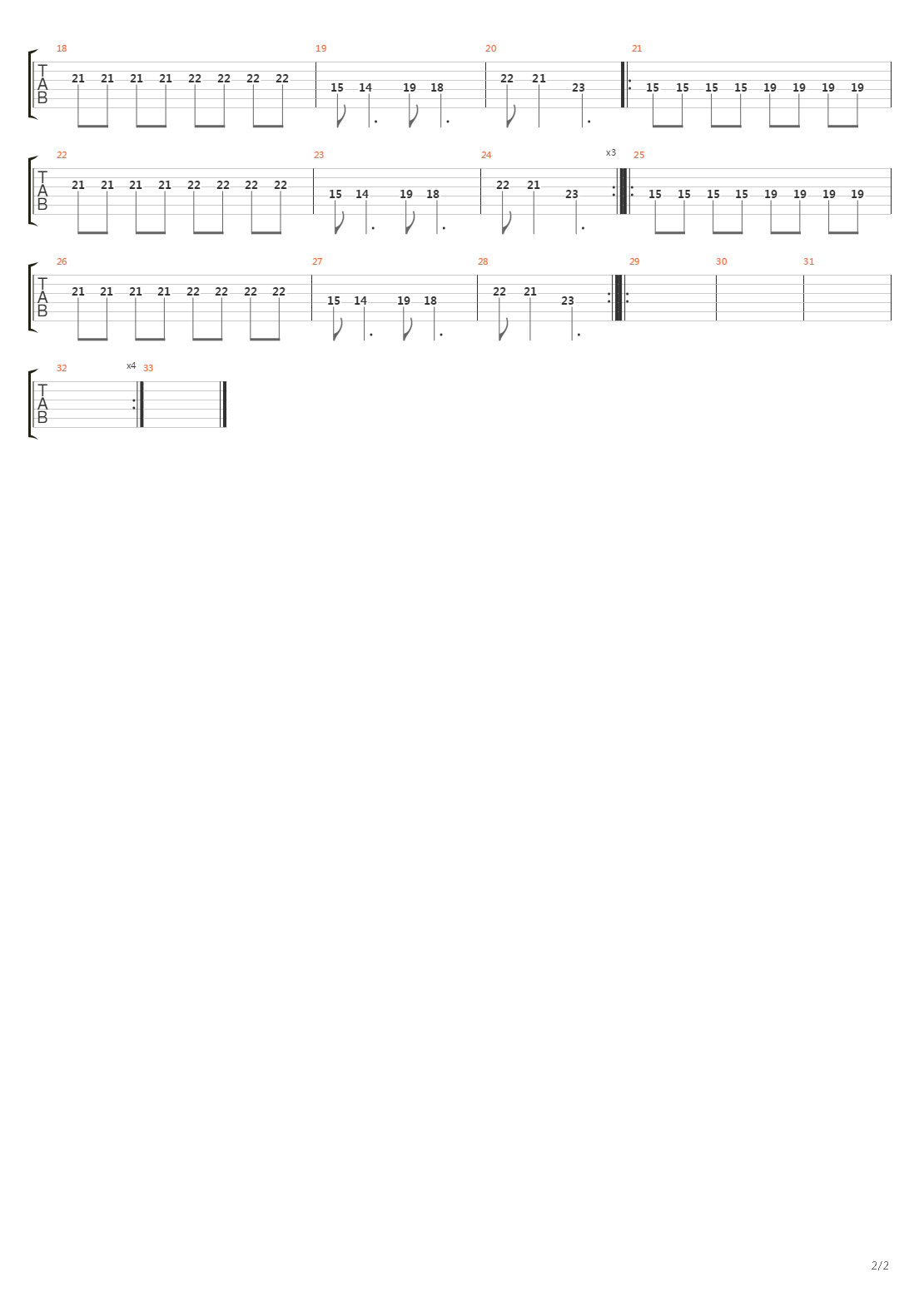 Excavated吉他谱