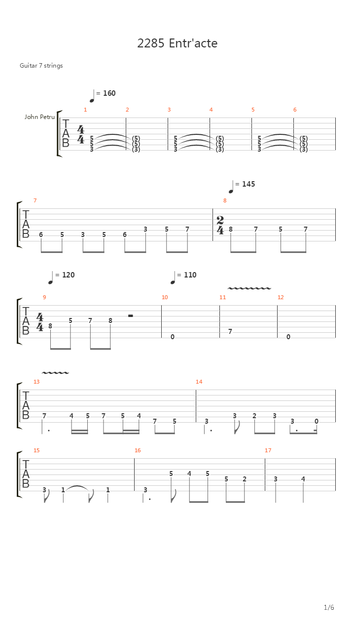 2285 Entracte吉他谱