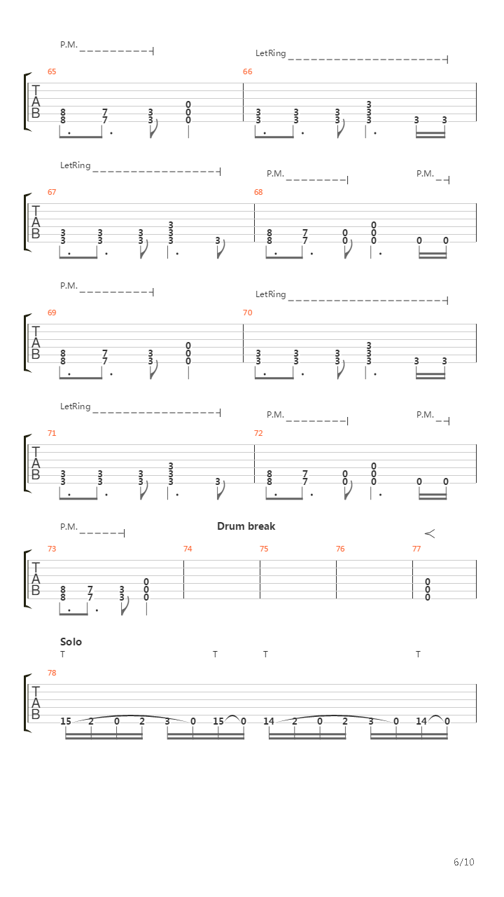 Arterial Black吉他谱
