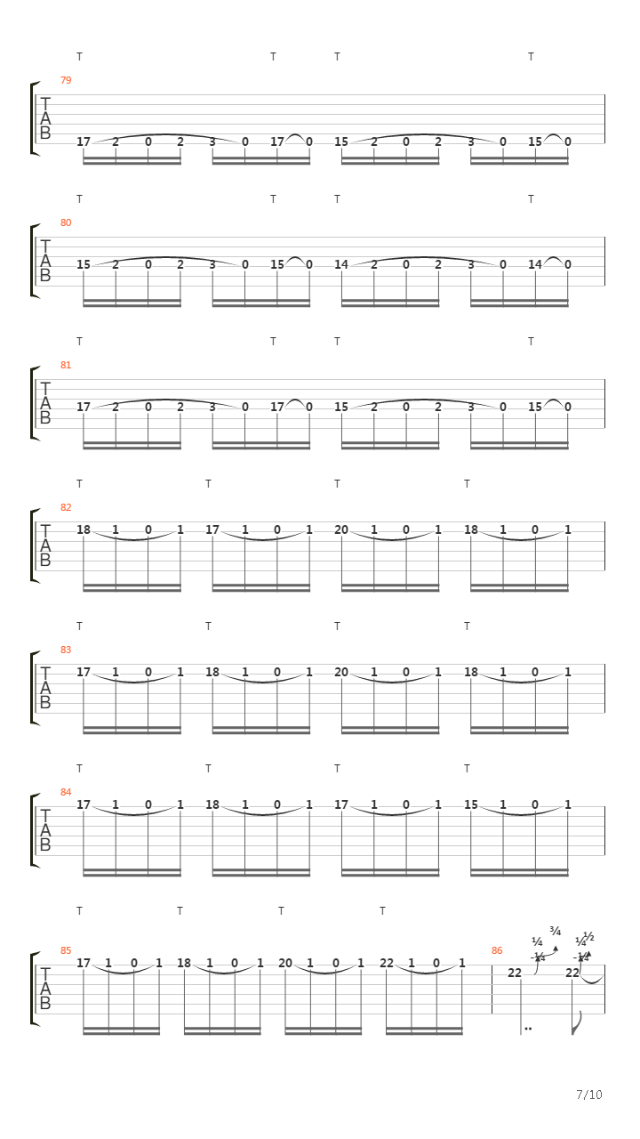 Arterial Black吉他谱