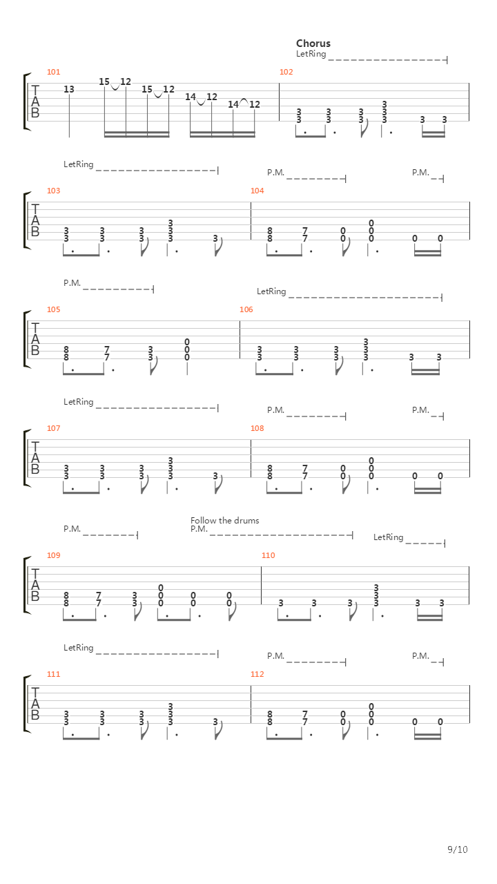 Arterial Black吉他谱