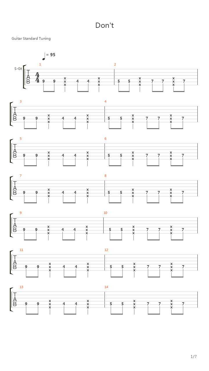 Dont吉他谱