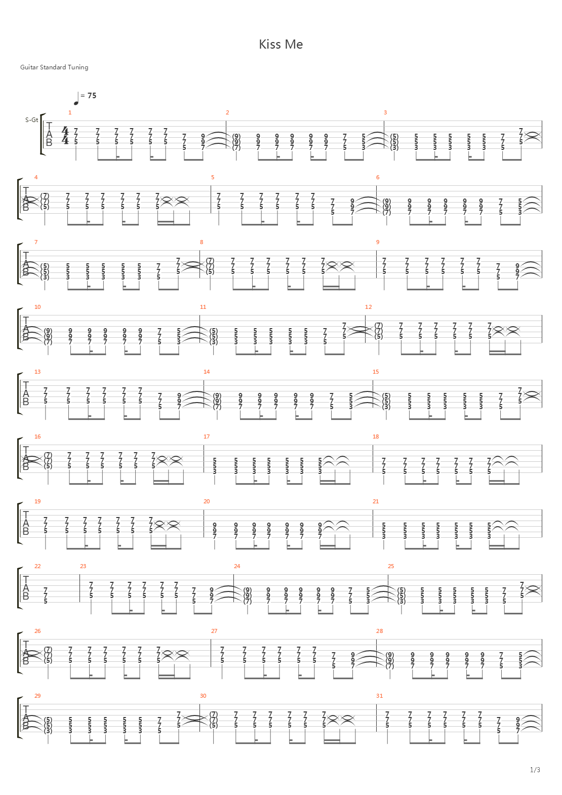 Kiss Me吉他谱