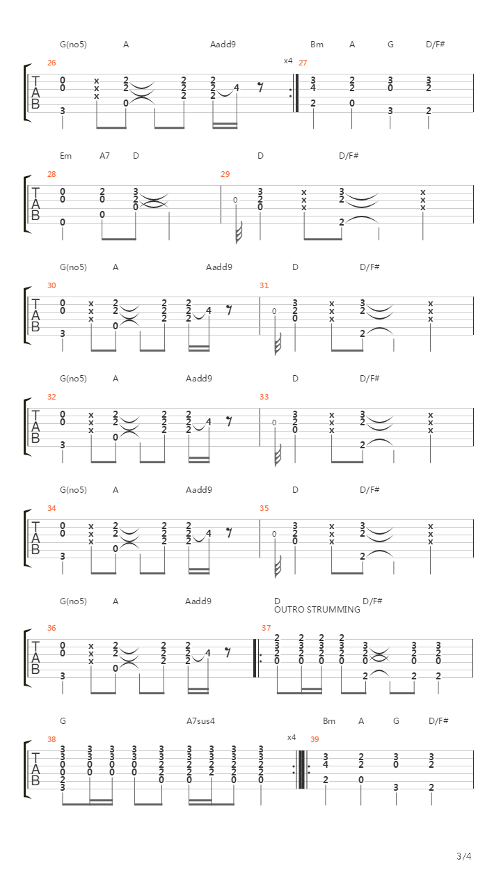 歌曲 標題:thinking out loud 和絃:d d/f# g(no5) a aadd9 em a7 bm