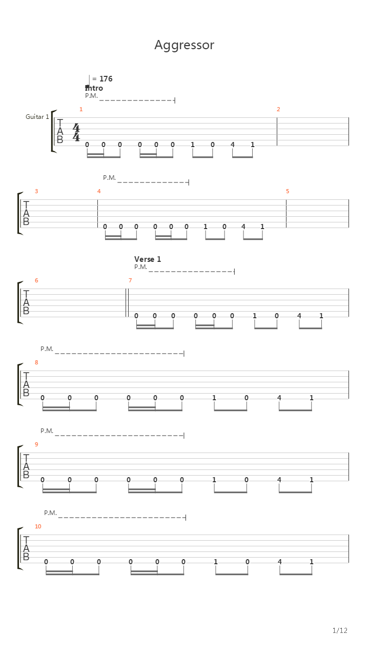 Aggressor吉他谱