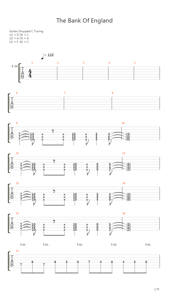 The Bank Of England吉他谱