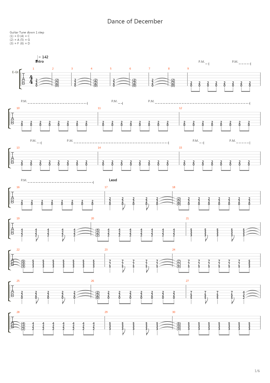 Dance Of December吉他谱