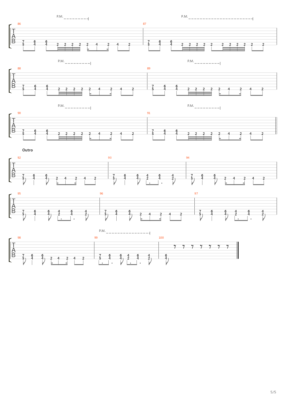 Damaged吉他谱