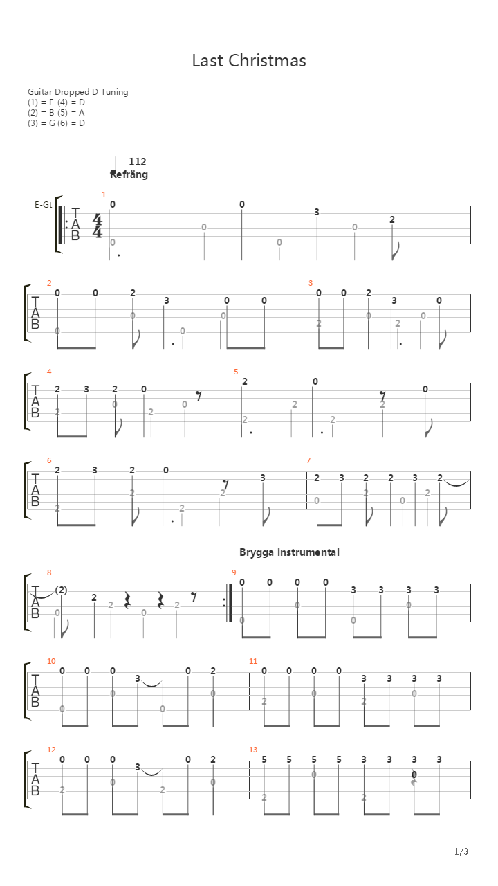 Last Christmas吉他谱